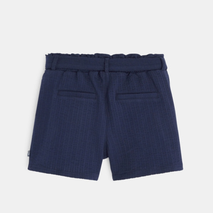 Avis Short léger uni à ceinture bleu fille OKAIDI 3