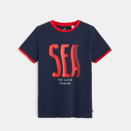 Avis T-shirt coton bio à motif marin bleu garçon OKAIDI 2