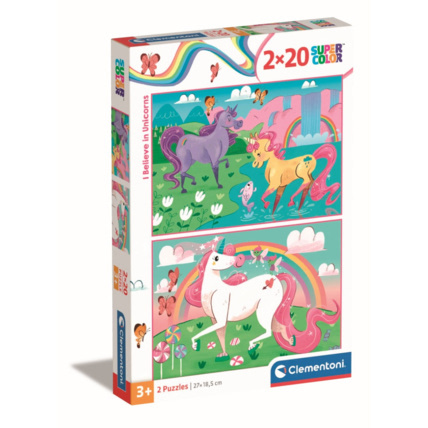 Avis Puzzle I Believe in Unicorns - 2x20 pièces Clementoni 1