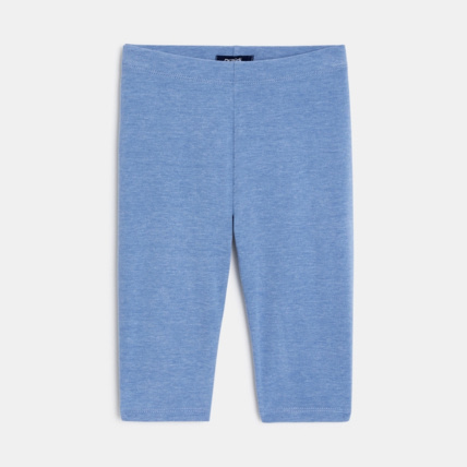 Avis Legging court en jersey uni bleu fille OKAIDI 1
