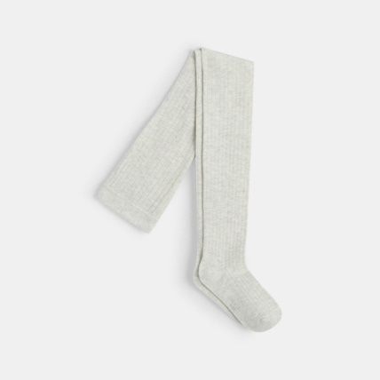 Avis Collants en tricot côtelé gris fille OKAIDI 1