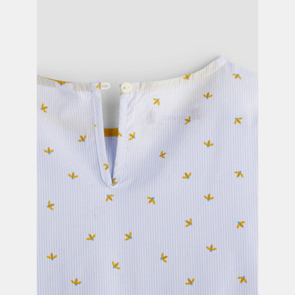 Avis Blouse popeline imprimée bleue fille OKAIDI 4