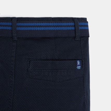 Avis Pantalon chino slim en toile fantaisie bleu garçon OKAIDI 4