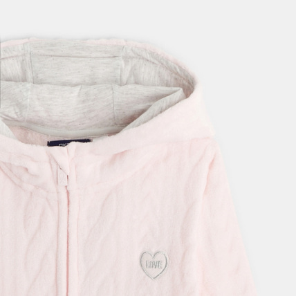 Avis Combi-pyjama en velours polaire rose fille OKAIDI 3