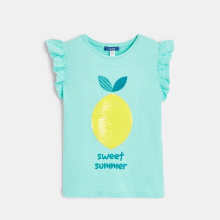 Avis T-shirt à sequins magiques bleu fille OKAIDI 1