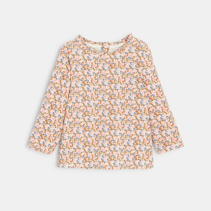 Avis T-shirt maille côte plate fleuri OBAÏBI 1