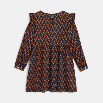 Avis Robe en velours imprimé marron fille OKAIDI 3