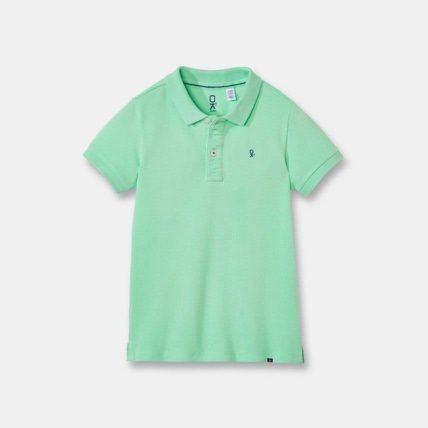Avis Polo piqué uni vert garçon OKAIDI 1