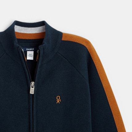 Avis Gilet zippé col montant bleu garçon OKAIDI 2