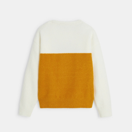 Avis Pull fluffy à col rond jaune fille OKAIDI 4