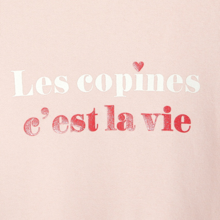 Avis Sweat-shirt à message en coton biologique rose fille OKAIDI 2