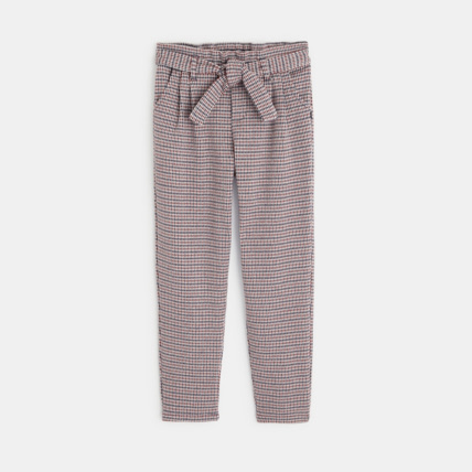 Avis Pantalon à taille haute ceinturée rouge fille OKAIDI 2