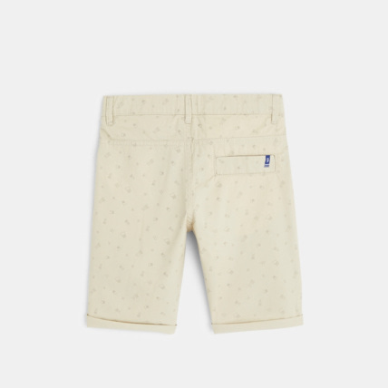 Avis Bermuda slim à petits motifs blanc garçon OKAIDI 3