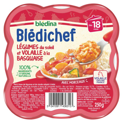 Avis BLEDICHEF Légumes du soleil et volaille à la basquaise Blédina 1
