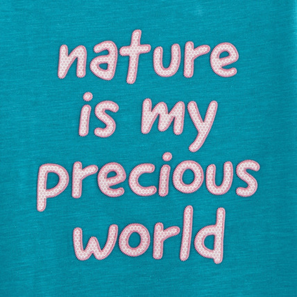 Avis T-shirt à message turquoise fille OKAIDI 3
