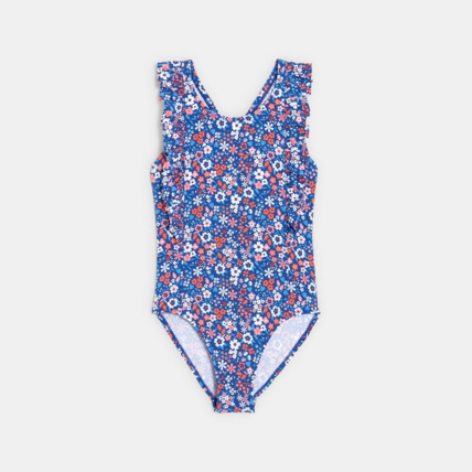 Avis Maillot de bain 1 pièce imprimé bleu fille OKAIDI 2
