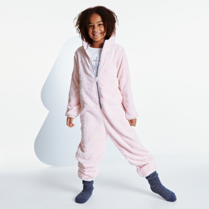 Avis Combinaison velours à étoiles rose fille OKAIDI 1