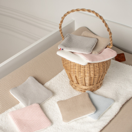 Avis Lingettes bébé lavables 8 pièces, Nid d'abeille & bambou Sevira Kids 2