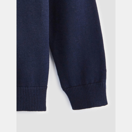Avis Gilet fin col V bleu garçon OKAIDI 4
