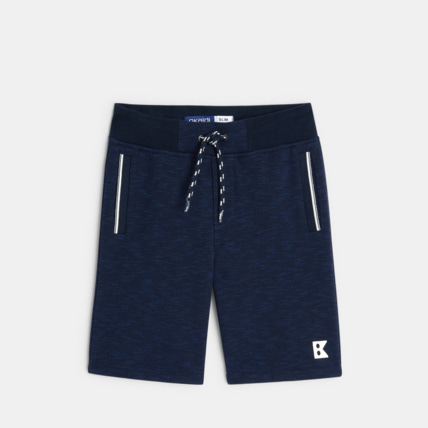 Avis Bermuda en jersey chiné bleu garçon OKAIDI 1