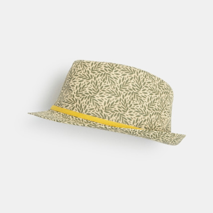 Avis Chapeau de soleil trilby imprimé feuillage vert fille OKAIDI 1
