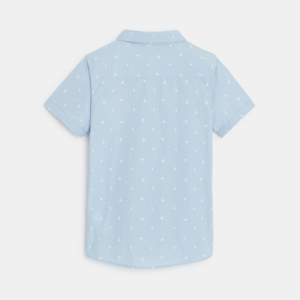 Avis Chemise manches courtes palmiers bleue garçon OKAIDI 3