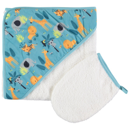 Avis Cape de bain et gant de toilette Crazy jungle Prémaman 1