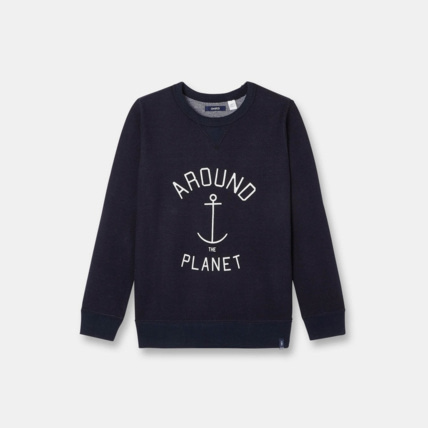 Avis Sweat-shirt à message bleu garçon OKAIDI 1