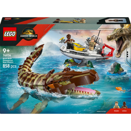 Avis Le bateau en mission et le mosasaure en briques Jurassic World LEGO 1