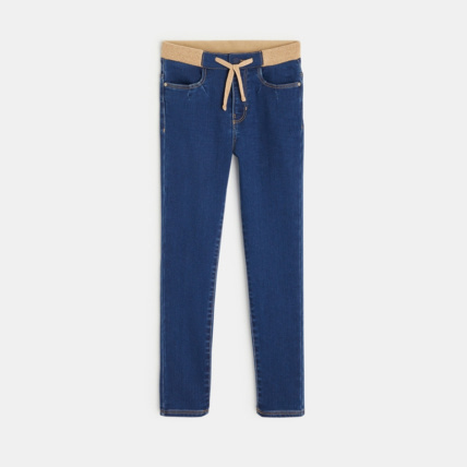 Avis Jean slim à taille côtelée bleu fille OKAIDI 2