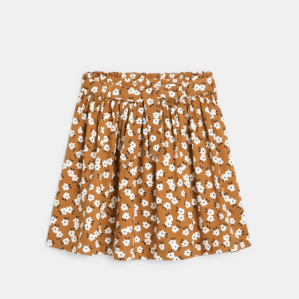 Avis Jupe courte imprimée marron fille OKAIDI 1