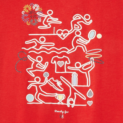 Avis T-shirt des supporteurs rouge fille OKAIDI 2