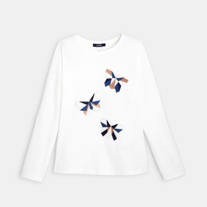 Avis T-shirt en coton biologique blanc fille OKAIDI 2