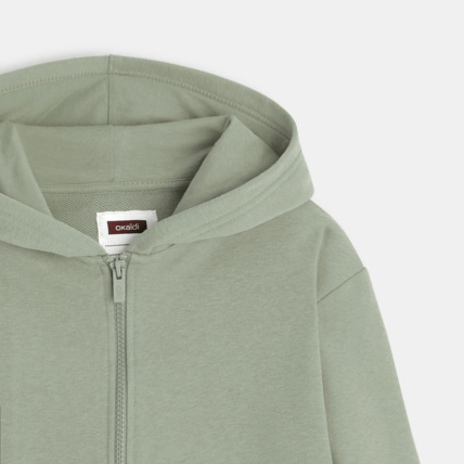 Avis Sweat zippé à capuche vert garçon OKAIDI 3