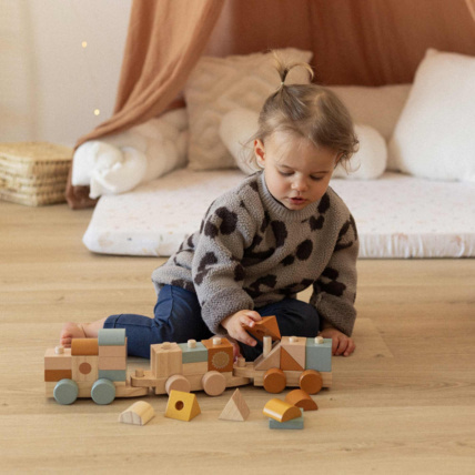 Avis Train en bois empilable en bois FSC® Trois Kilos Sept 6