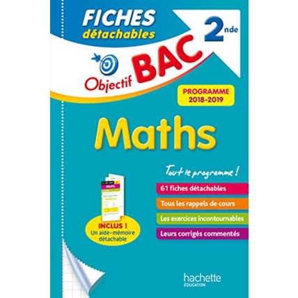 Avis Objectif Bac Fiches détachables Maths 2nde Hachette Éducation 1