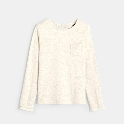 Avis T-shirt détail nœud beige fille OKAIDI 1