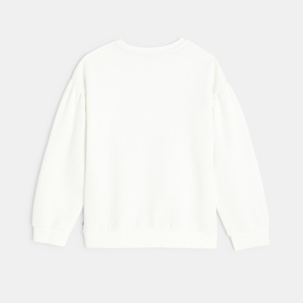 Avis Sweat-shirt à message It's a good day to be free blanc fille OKAIDI 4