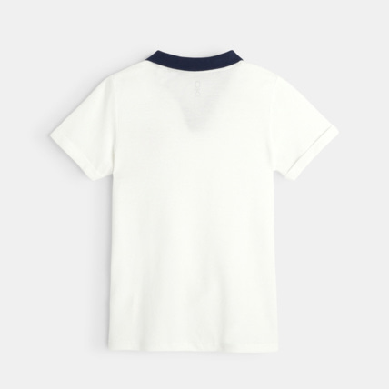 Avis Polo manches courtes "World Tour" blanc garçon OKAIDI 3