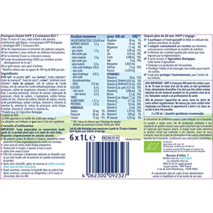 Avis Lait liquide Croissance Bio 3ème âge HIPP 2