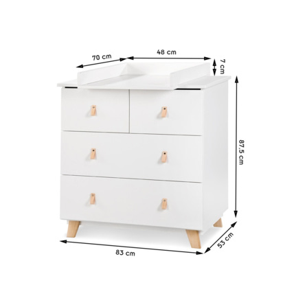 Avis Commode enfant 4 tiroirs avec table à langer amovible NOAH KLUPS 4