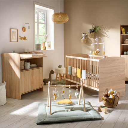Avis Chambre Duo Azur Lit bébé évolutif + Commode Sauthon 1