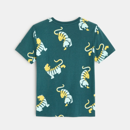 Avis T-shirt imprimé motif tigre vert garçon OKAIDI 4