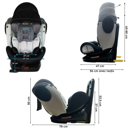 Avis Siège-auto pivotant 360° Zeli BB-BOOM 8
