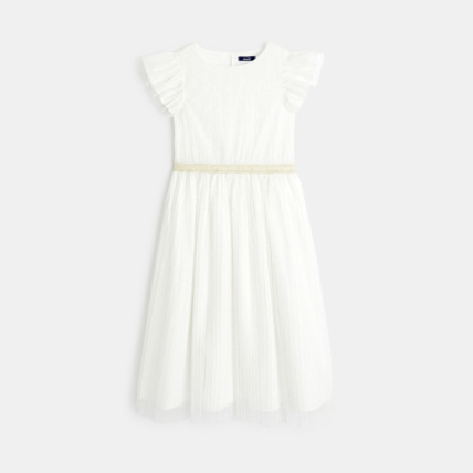 Avis Robe chic en tulle pailleté beige fille OKAIDI 2