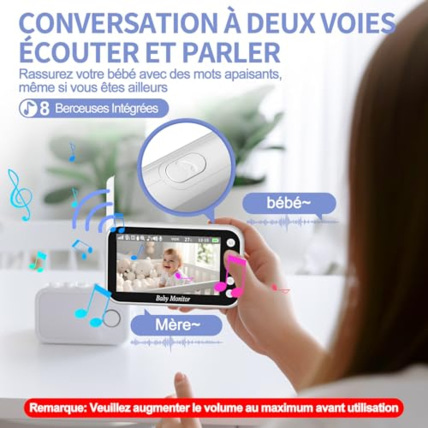 Avis Babyphone vidéo 4.3 pouces OBVHNUA 8
