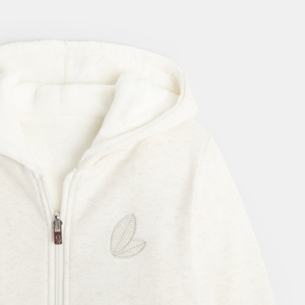 Avis Sweat-shirt zippé réversible beige fille OKAIDI 3