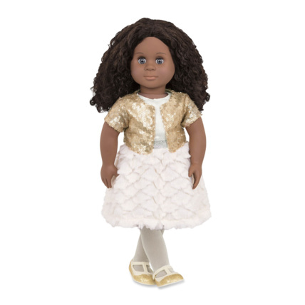 Avis Poupée Haven avec robe et cardigan à paillettes dorées BRANFORD 1