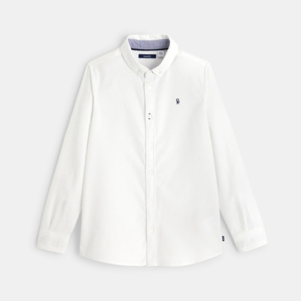Avis Chemise Oxford à col américain blanche garçon OKAIDI 2