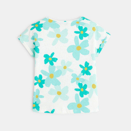 Avis T-shirt grandes fleurs vert fille OKAIDI 4
